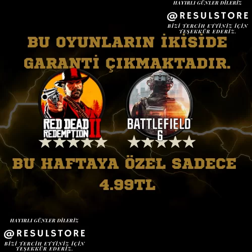  ⭐Red Dead Redemption 2 + Battlefield 6 + Ömür Boyu Garanti ⭐